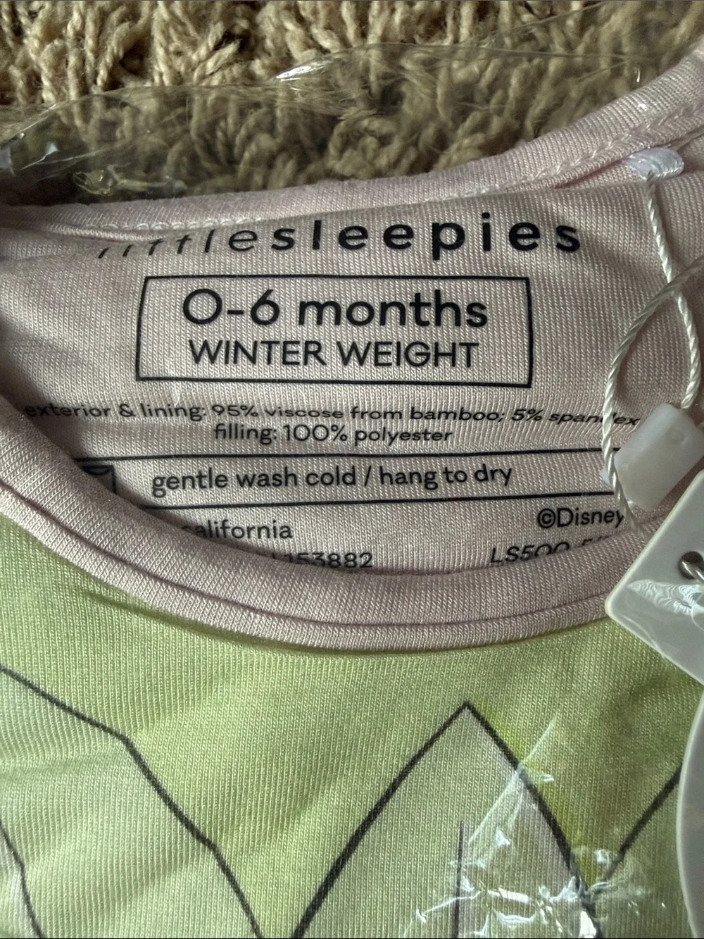 Little Sleepies Tiana size 0-6 month winter weight sleepy bag